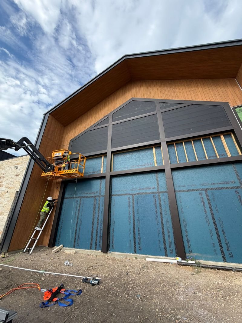 Exterior Cladding for Amenity Center in Austin